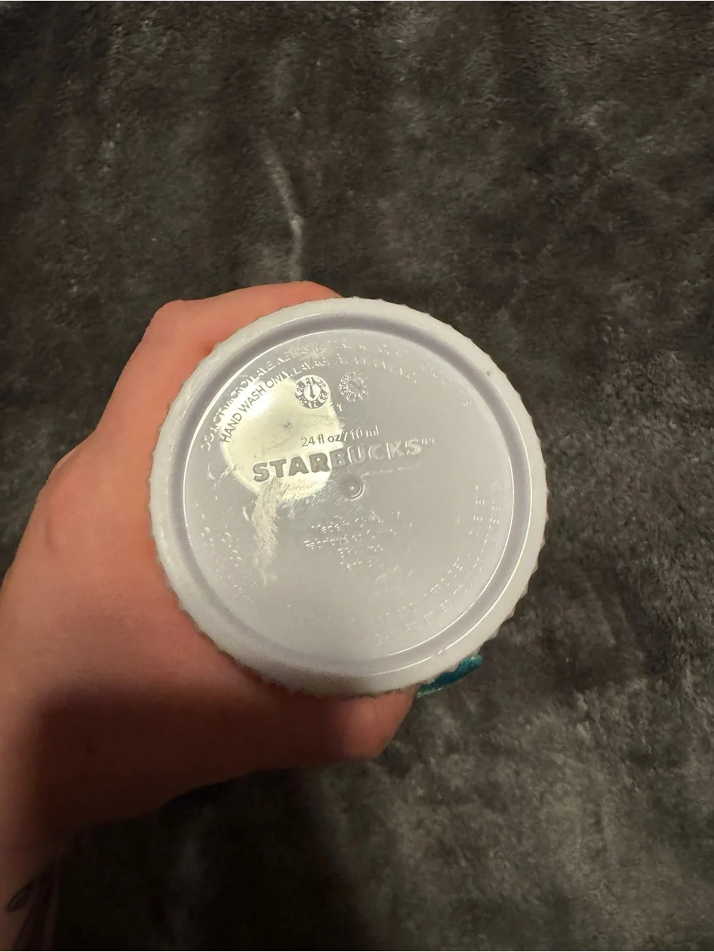 Starbucks White Textured Studded Tumbler with Straw
